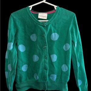 Hanna Andersson Green Polka Dot Sweater size 120cm (US 6/7)